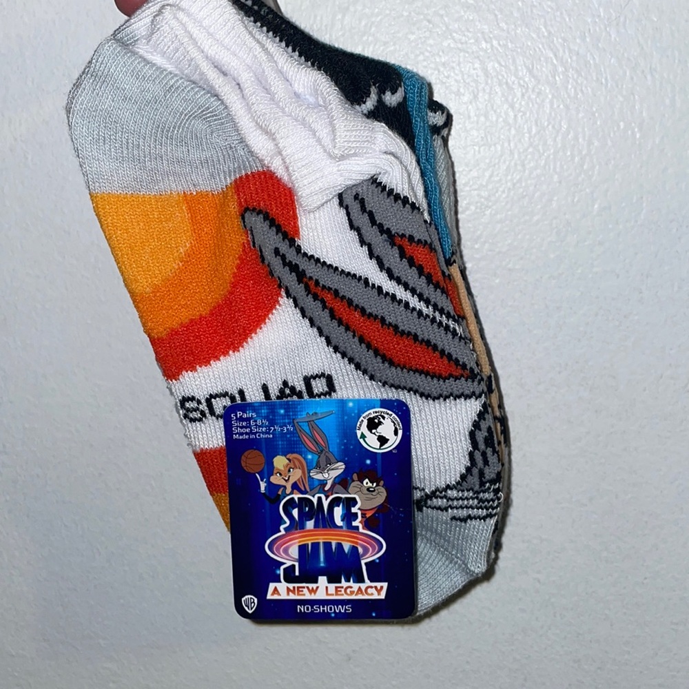 Space Jam 5 pair socks